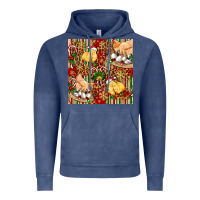 Vintage Denim christmas chicken Vintage Hoodie - FaDigitalArtStudio