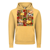 Vintage Mustard christmas chicken Vintage Hoodie - FaDigitalArtStudio