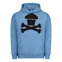 Pigment Pebble Blue johnny cupcakes funny skull Urban Hoodie - artisFamous