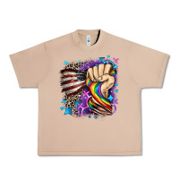 Burro LGBTQ+ and American flag Urban Heavy Tee - FaDigitalArtStudio