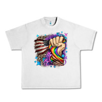 Lunar Rock LGBTQ+ and American flag Urban Heavy Tee - FaDigitalArtStudio