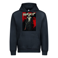Navy friday the 13th jason drip Urban Hoodie - artisFamous