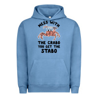 Pigment Pebble Blue mess with the crabo you get the stabo Urban Hoodie - artisFamous