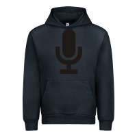 Navy microphone funny music Urban Hoodie - artisFamous