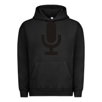 Pigment Black microphone funny music Urban Hoodie - artisFamous