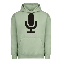 Pigment Oil Green microphone funny music Urban Hoodie - artisFamous