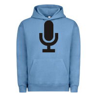 Pigment Pebble Blue microphone funny music Urban Hoodie - artisFamous