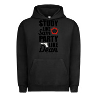 Pigment Black study like sam party like dean Urban Hoodie - artisFamous