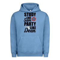 Pigment Pebble Blue study like sam party like dean Urban Hoodie - artisFamous
