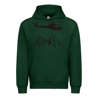 Forest Green mountain rescue helicopter funny Urban Hoodie - artisFamous