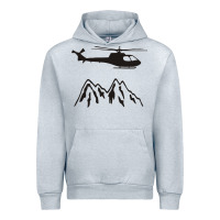 Heather Grey mountain rescue helicopter funny Urban Hoodie - artisFamous