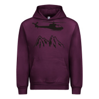 Mauve Wine mountain rescue helicopter funny Urban Hoodie - artisFamous