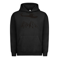 Pigment Black mountain rescue helicopter funny Urban Hoodie - artisFamous