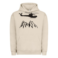 Pigment French Oak mountain rescue helicopter funny Urban Hoodie - artisFamous