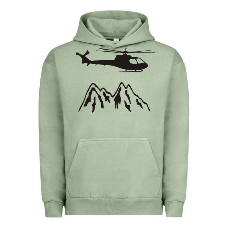 Mountain Rescue Helicopter Funny Urban Hoodie by artisFamous | Teevron