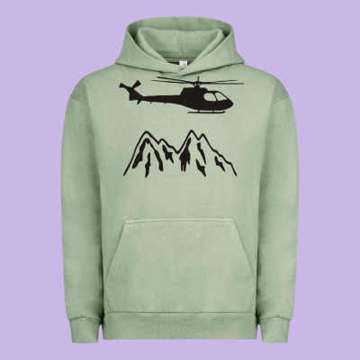 Mountain Rescue Helicopter Funny Urban Hoodie Designed By Artisfamous
