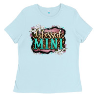 Baby Blue blessed mini Ladies Tee - OliviaCreatesArt