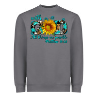 Storm with god all things are possible sunflower Heavyweight Sweatshirt - AdoDesignShop