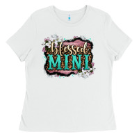 White blessed mini Ladies Tee - OliviaCreatesArt