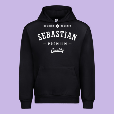 Sebastian Personalized Name Mens Birthday Urban Hoodie Designed By Artisfamous