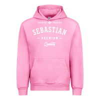 Fuchsia Pink Sebastian Personalized Name Mens Birthday Urban Hoodie - artisFamous