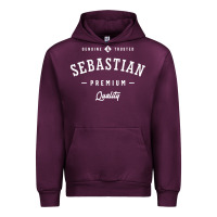 Mauve Wine Sebastian Personalized Name Mens Birthday Urban Hoodie - artisFamous