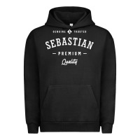 Pigment Black Sebastian Personalized Name Mens Birthday Urban Hoodie - artisFamous