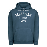 Pigment Midnight Navy Sebastian Personalized Name Mens Birthday Urban Hoodie - artisFamous