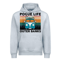 Heather Grey pogue life outer banks retro vintage Urban Hoodie - artisFamous