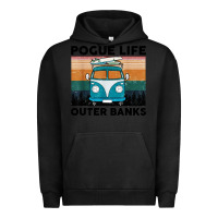 Pigment Black pogue life outer banks retro vintage Urban Hoodie - artisFamous