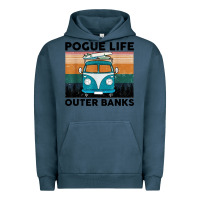 Pigment Midnight Navy pogue life outer banks retro vintage Urban Hoodie - artisFamous