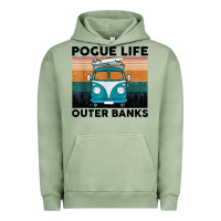 Pigment Oil Green pogue life outer banks retro vintage Urban Hoodie - artisFamous