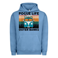 Pigment Pebble Blue pogue life outer banks retro vintage Urban Hoodie - artisFamous