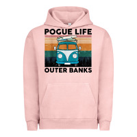 Pigment Salmon pogue life outer banks retro vintage Urban Hoodie - artisFamous