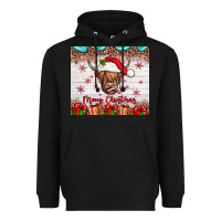 Black merry christmas cow Heavyweight Hoodie - JahusDesignShop