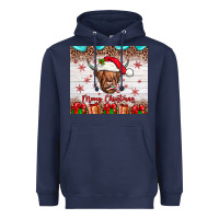 Navy merry christmas cow Heavyweight Hoodie - JahusDesignShop