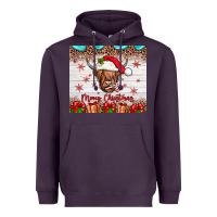 Plum merry christmas cow Heavyweight Hoodie - JahusDesignShop
