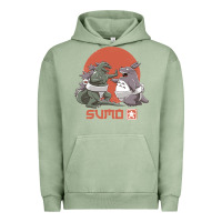Pigment Oil Green sumo pop Urban Hoodie - artisFamous
