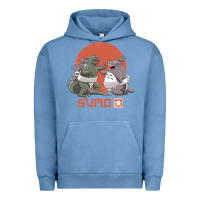 Pigment Pebble Blue sumo pop Urban Hoodie - artisFamous