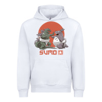 White sumo pop Urban Hoodie - artisFamous