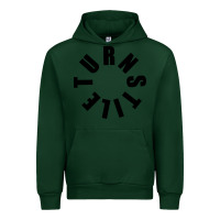 Forest Green TURNSTILE BLACK ON WHITE Urban Hoodie - artisFamous
