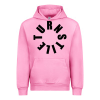 Fuchsia Pink TURNSTILE BLACK ON WHITE Urban Hoodie - artisFamous