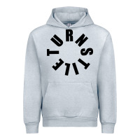Heather Grey TURNSTILE BLACK ON WHITE Urban Hoodie - artisFamous