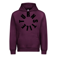 Mauve Wine TURNSTILE BLACK ON WHITE Urban Hoodie - artisFamous
