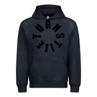 Navy TURNSTILE BLACK ON WHITE Urban Hoodie - artisFamous
