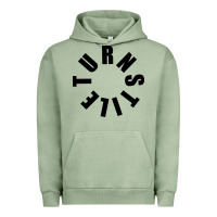 Pigment Oil Green TURNSTILE BLACK ON WHITE Urban Hoodie - artisFamous