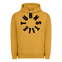 Pigment Peanut Butter TURNSTILE BLACK ON WHITE Urban Hoodie - artisFamous