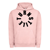 Pigment Salmon TURNSTILE BLACK ON WHITE Urban Hoodie - artisFamous