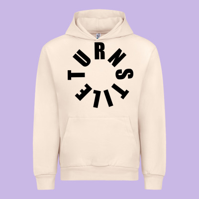 Turnstile Black On White Urban Hoodie Designed By Artisfamous
