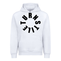 White TURNSTILE BLACK ON WHITE Urban Hoodie - artisFamous